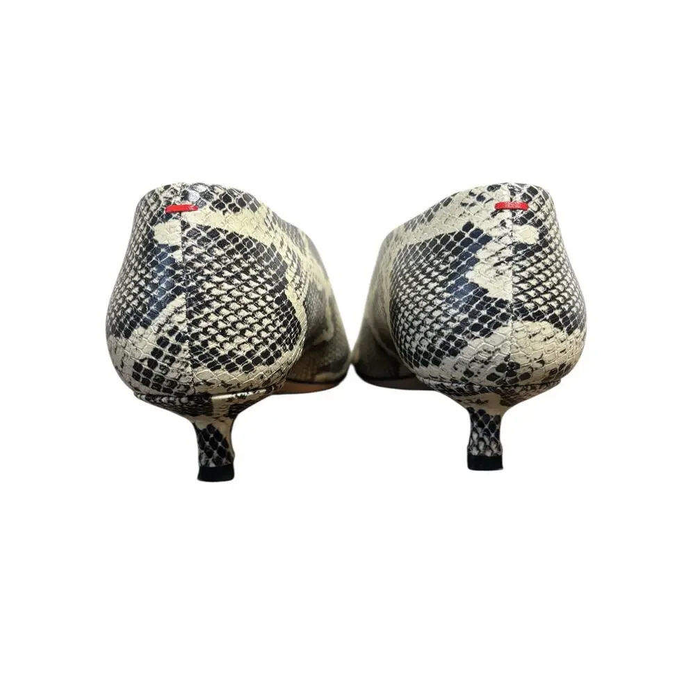 Aeyde Clara Pointed Toe Pumps Creamy Snake Size 38 8 - Picture 5 of 7